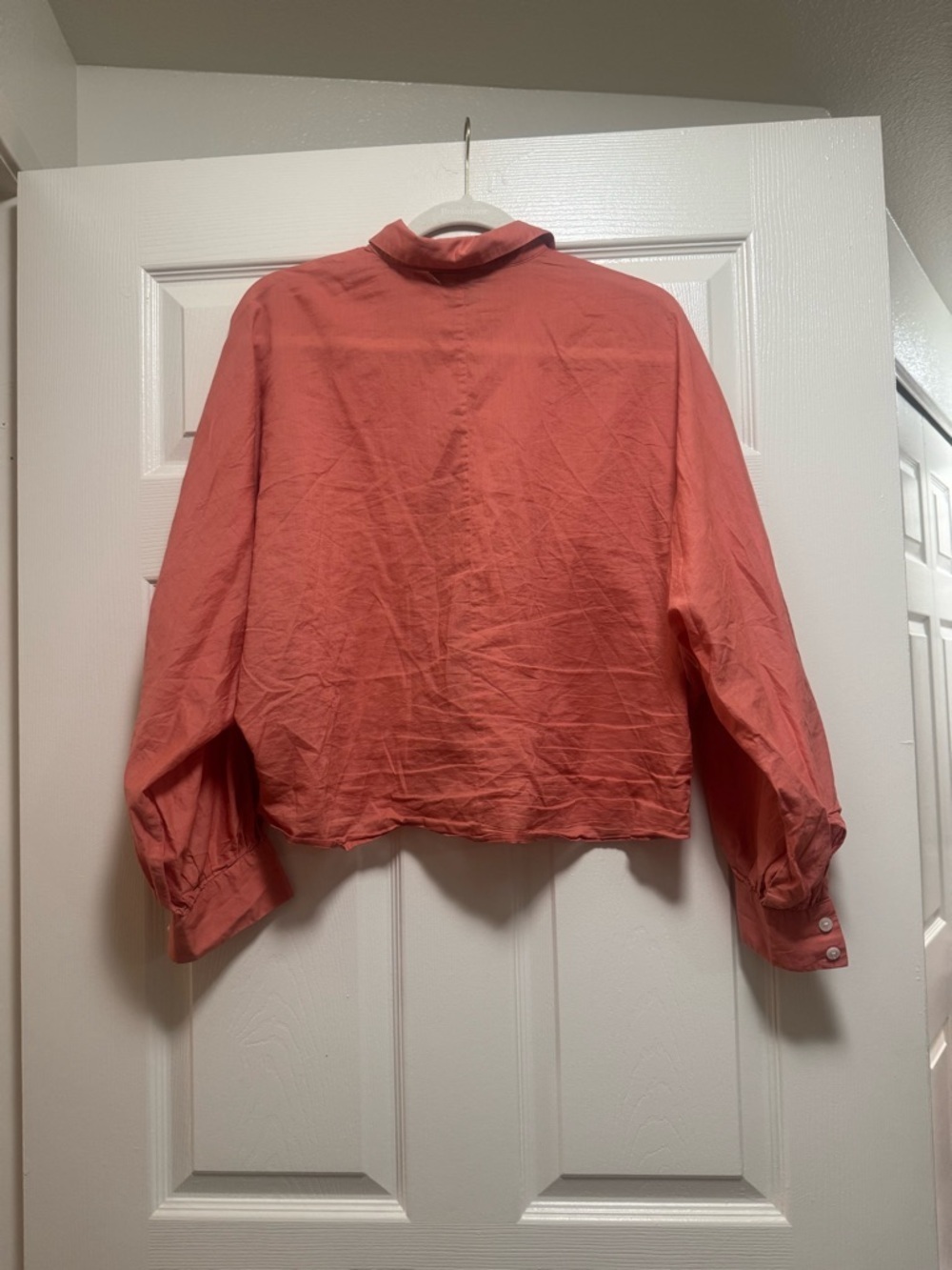 Banana Republic Coral Boxy Crop Shirt - Picture 9 of 15